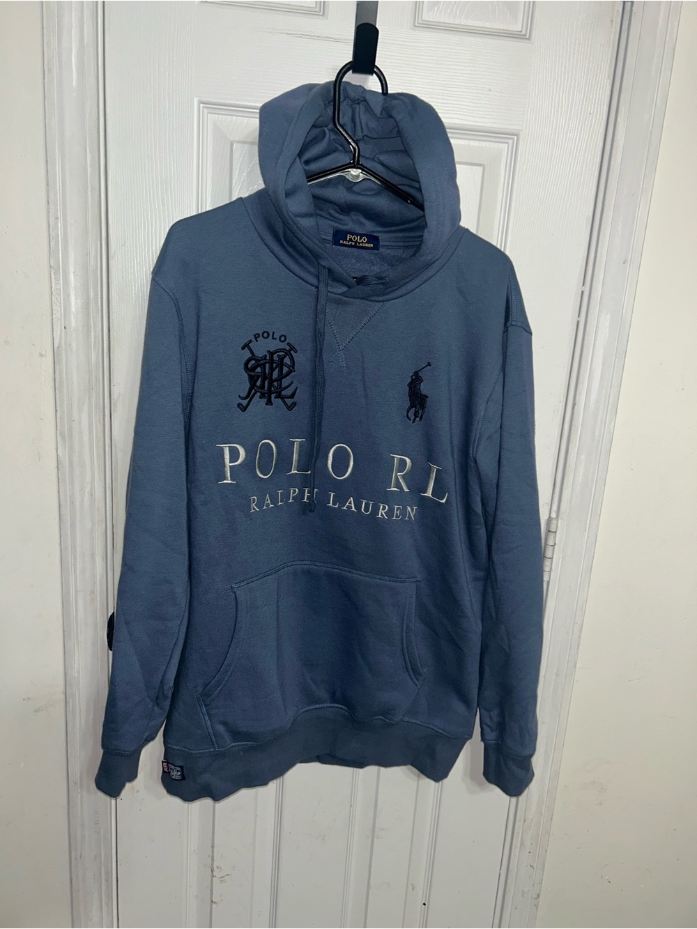 Polo by Ralph Lauren Slate Blue Pullover Hooded Sweatshirt